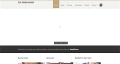 Desktop Screenshot of oakridgemanornursing.com